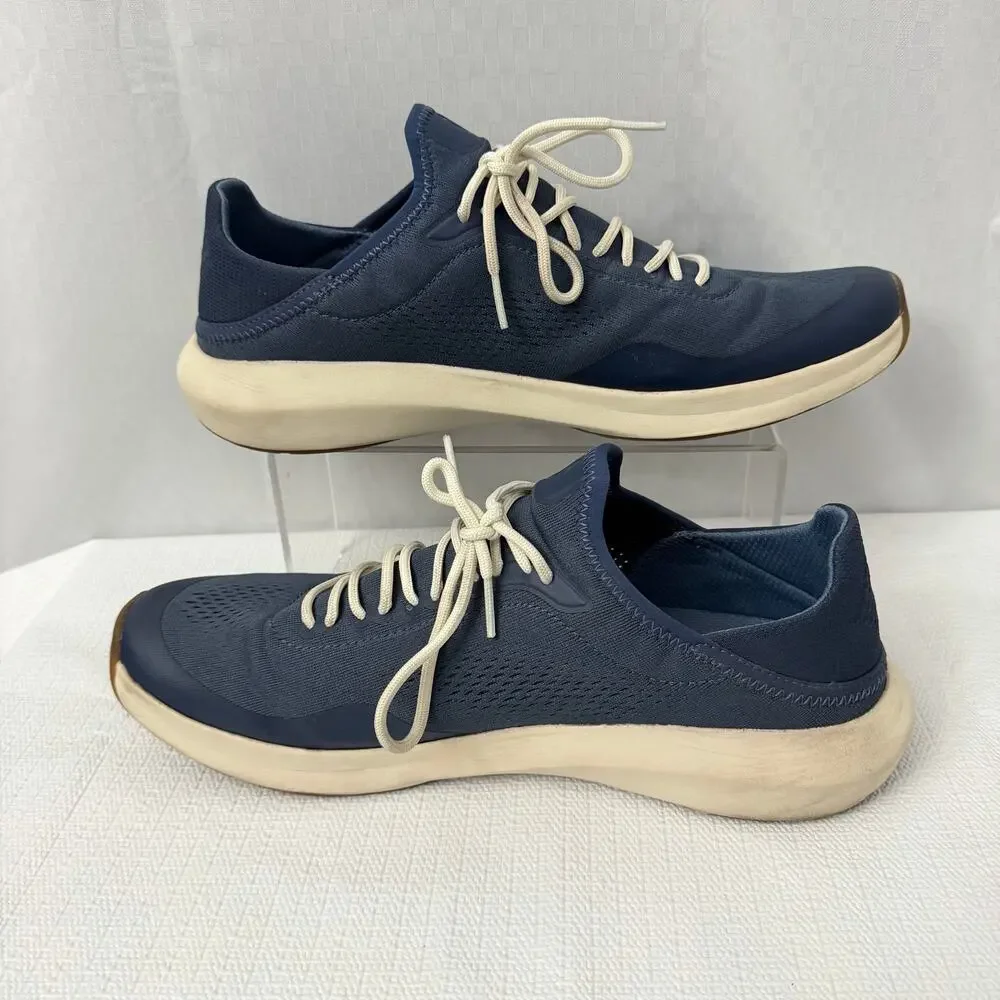 OluKai Kaholo Shoes Mens Size 12 Sneaker Navy Blue Casual Collapsible Heel